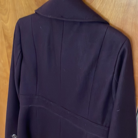 Kenneth Cole Double Breasted Coat, Deep Purple, Size 12 - Picture 7 of 9